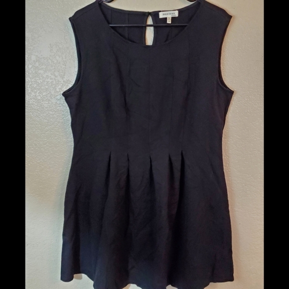 Monteau Sleeveless Black Fit and Flare Dress 1X - Picture 1 of 5